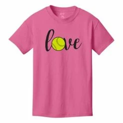 Discount 🥰 Shirts 👧 Girls' Range 🥎 Softball Love T-Shirt 🔔