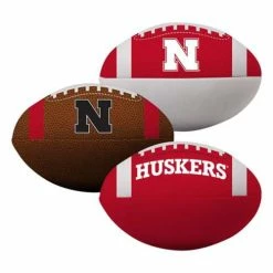Wholesale ❤️ College Golf & Sports Equipment Rawlings Nebraska Cornhuskers 3rd Down 4" Football Set 🎁